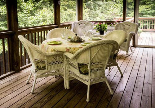 screened porch by deck builders Midland 